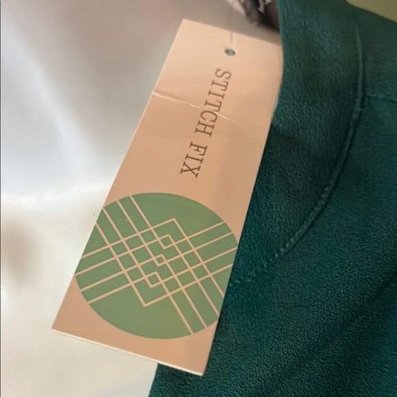 NWT Elegant Brixon Ivy Top - green flowing     With ruched sleeves Sz XS - Picture 8 of 12